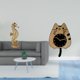 thumbnail image 2 of Estatua de resina, estatua de resina, reloj de pared, reloj de pared decorativo de gato, reloj colgante de pared, material de madera, función silencio, 2 of 8