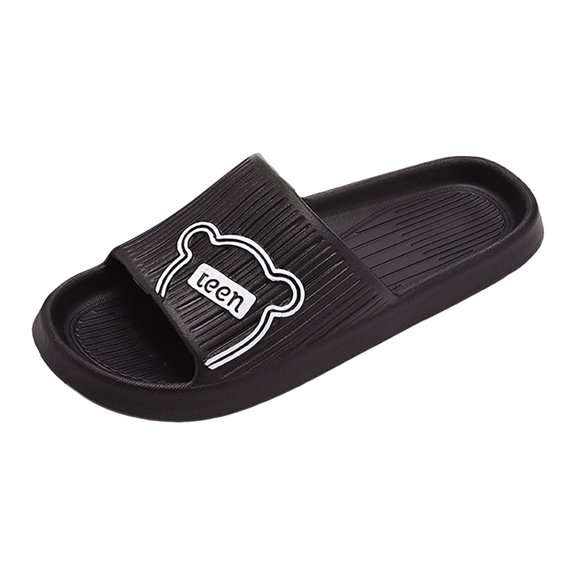 ibiyuan Bedroom Slippers Womens Slides Flexible Beach Shoes Men Non Open Toe on Sandals Women Cushioned Thick Sole