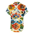 thumbnail image 4 of Jjayotai Womens Golf Polo Shirts, V Neck Short Sleeve T Shirt, Lightweight Moisture Wicking Polo, Casual 2 Buttons Outfits, Bohemian Clothes for Women Plus Size Beige^ XXXL, 4 of 5