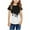 White, variant on Lilgiuy Little Boys Girls Patchwork T Shirt Children Short-Sleeve Crew Neck Top Summer T Shirt for Workout Sport Athletic(Blue,9-10 Years)