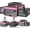 Pink, variant on Top and 2 Sides Expandable Pet Carrier 17x11x9.5,TSA Airline Approved Small Dog Carriers for Small Dogs,Soft-Sided Cat Carrier with Self-Locking Zippers for Kitten,Rabbit,Puppy,Guinea Pig Black White