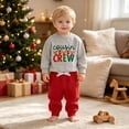 thumbnail image 6 of Toddler Baby Boy Fall Winter Clothes 6 12 18 24 Months 2T Crewneck Sweatshirt Long Sleeve Trucks Shirt and Pants Cute Boys Outfits, 6 of 7