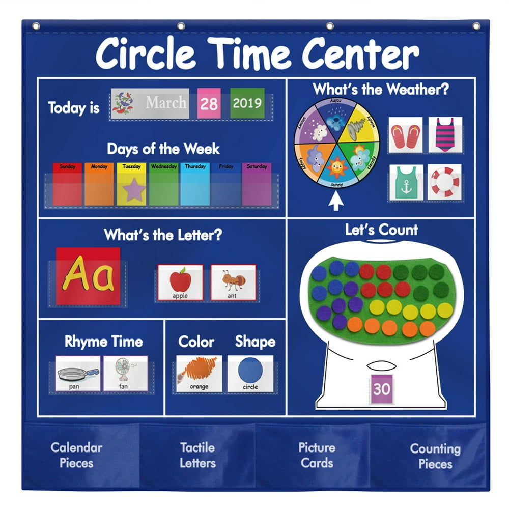 Calendar Weather Chart Preschool Learning Chart Set for Kids Walmart