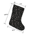 thumbnail image 2 of Christmas Stockings Black Candy Cane and Snowflake Pattern 14.8 Inch, 2 of 5