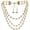 3 strand pearl necklace, variant on 1920s Pearl Necklace for Women Long Chunky Big Pearl Strands Flapper Beaded Necklaces, Style C7289