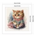 thumbnail image 2 of Hilo de bordar ecológico Wdftyju completo, punto de cruz de gatito impreso 11CT, 50x50cm, 2 of 9