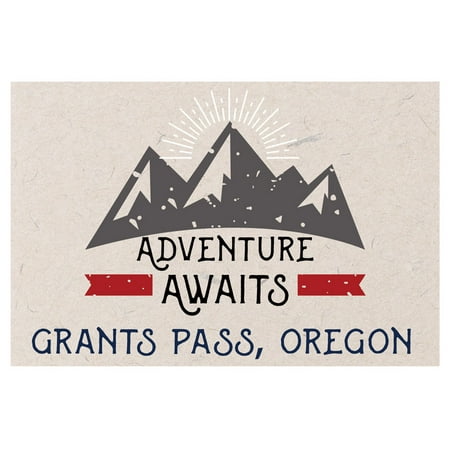 

Grants Pass Oregon Souvenir 2x3 Inch Fridge Magnet Adventure Awaits Design