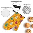 thumbnail image 5 of XMXT Heat Resistant Oven Mitts and Pot Holders Sets, Mexican Skull Decoration Oven Mitt Hot Pads Kitchen Cooking BBQ Gloves, 4 Pcs, 5 of 8