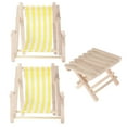 thumbnail image 1 of Toddmomy 3 Pcs Foldable Table Yellow Wood for Birthday, 1 of 7