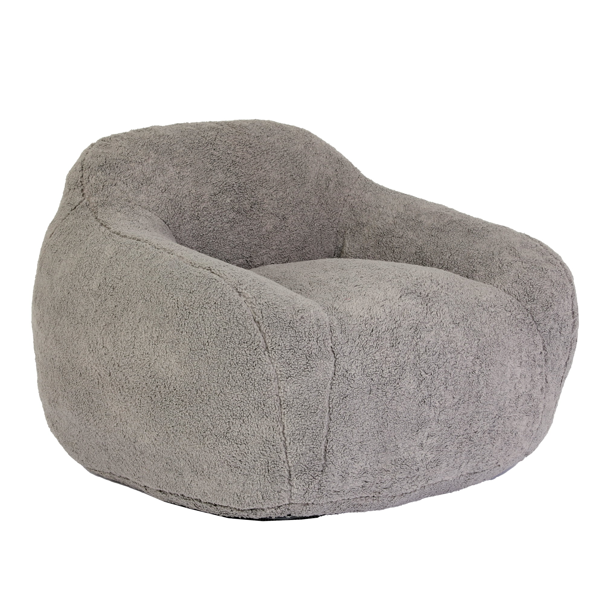 Homy Casa Cozy Bean Bag Chair, Ideal for Reading Corners and Relaxation Spaces, Light Gray
