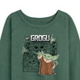 thumbnail image 3 of Star Wars - The Mandalorian Grogu Panels  - Wo Men's French Terry Long Sleeve Pullover, 3 of 5