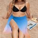thumbnail image 5 of Mujeres Playa Cover-Ups Sarong con Correa Ajustable Y Transparente Drapeado, Blanco Flujo Resort Desgaste para la Piscina Y las Vacaciones, 5 of 9