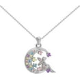 thumbnail image 4 of Granddaughter Gifts, Necklace Jewelry Gifts, Multicolor Crystal Fairy on Moon Pendant Necklace, Teens, Women Christmas Stocking Stuffer Jewelry Present from Grandma, Grandpa, Grandparents, 4 of 5