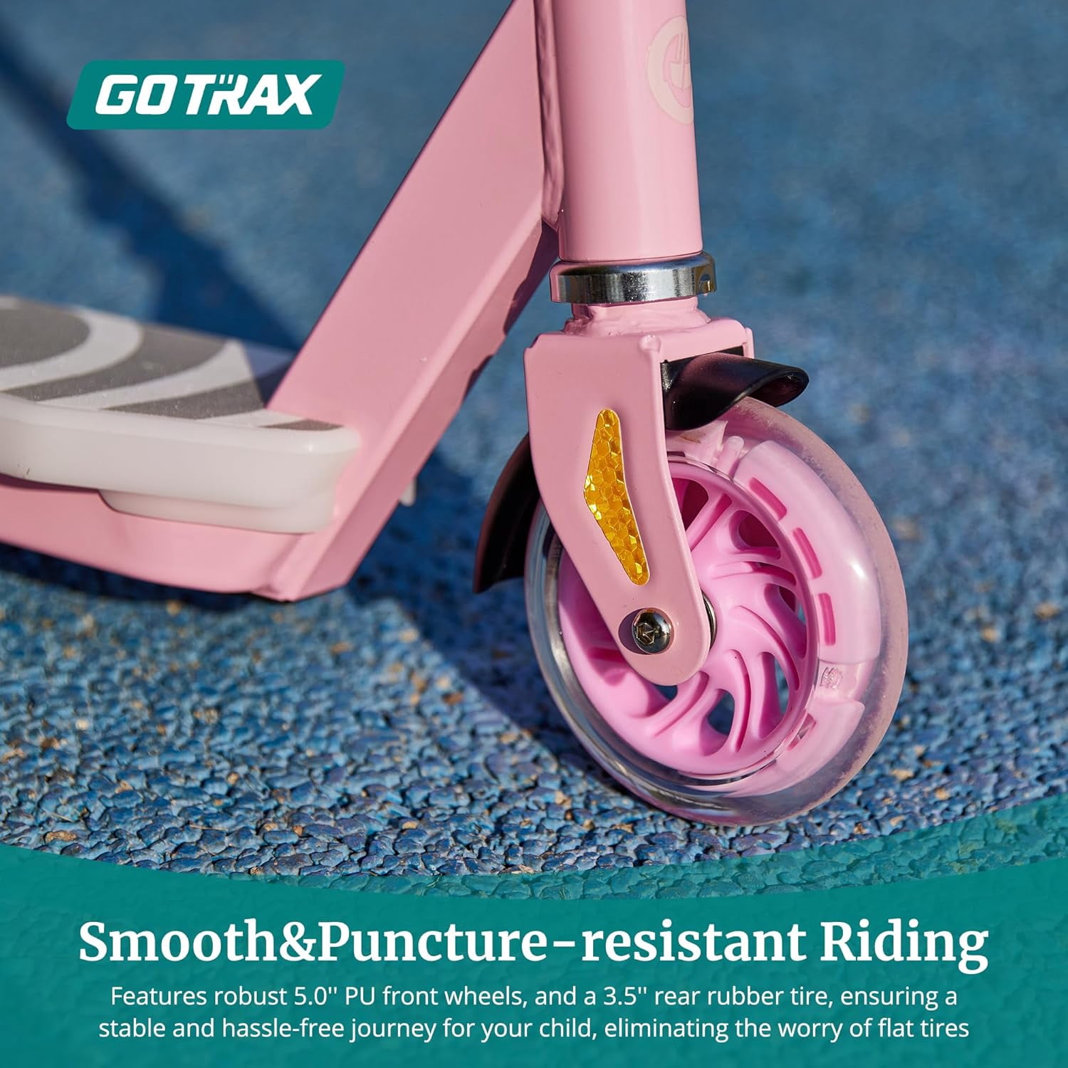 GOTRAX Scout Pro Kids Electric Scooter for Ages 4-7, 5" Flash Front Wheel , Kick Scooter Unisex Black
