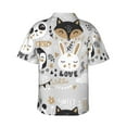 thumbnail image 3 of Daiia Funny Animals Series Hawaiian Shirt for Men Gentle Cotton Regular Short Sleeve Casual-Small, 3 of 9