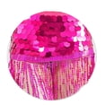 thumbnail image 6 of AGWOLF Sequin Skirt for Women Glitter Mermaid Mini Skirts Sparkly Belly Dance Hip Scarf Music Party Rave Wrap Skirt, 6 of 7