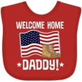 thumbnail image 3 of Inktastic Military Dad Welcome Home USA Flag Boys or Girls Baby Bib, 3 of 4