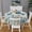 White, variant on Design Pattern Round Tablecloth 60 Inch – Waterproof Polyester Table Cover with Full Print Design, Wrinkle Resistant & Washable for Kitchen Dining Party Decor