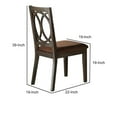 thumbnail image 4 of Acme Wooden Side Chair with Cushioned Seat and Cut Out Back Set of 2Brown- Saltoro Sherpi Indoor, 4 of 6