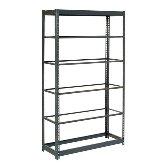 Global Industrial Heavy Duty Shelving 48"W x 12"D x 84"H With 6 Shelves, No Deck, Gray