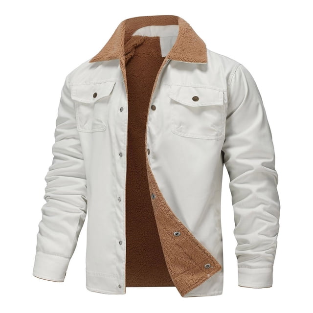 Qertyioot Man Long Sleeve Fashion Casual Jacket Pocket Button Lapel Coat Hoodless