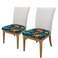 thumbnail image 2 of Easygdp Hand Drawn Seamless Square Chair Cushion Cover Stretch Chair Seat Covers Removable Washable for Hotel, Bedroom, Office, 2 of 9