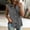 Gray, variant on Womens Sleeveless Button Front Blouse - Notched Lapel Collar Cotton Blend Top for Work Casual, Blue,Size M
