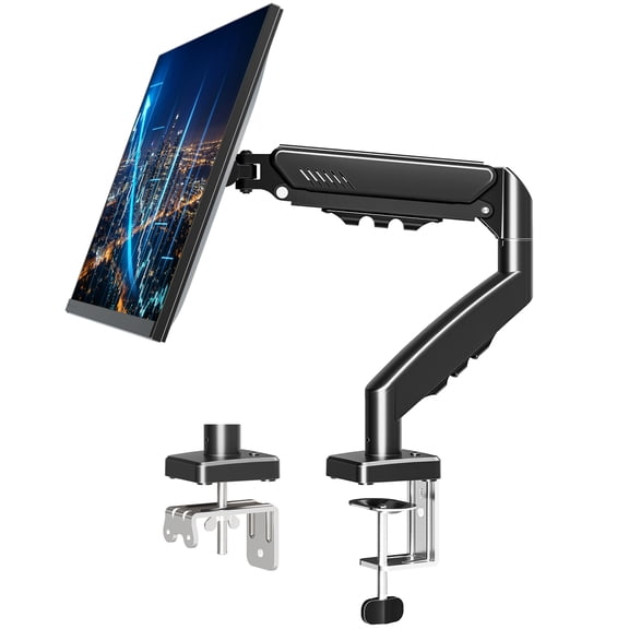 MOUNT PRO Single Monitor Desk Mount for 13-32 Inch Screen,Adjustable Gas Spring Monitor Arm with Tilt,Swivel,Rotatable,VESA Mounts Fit 4.4-19.8 lbs