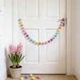 thumbnail image 6 of Easter Pom Pom Garland 24 Balls, 6.5 Ft Spring Home Door Wall Decor, Soft Nylon Multicolor Tassel Garland for Mantel Party Decoration, 6 of 6