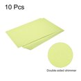 thumbnail image 3 of Uxcell Shimmer Cardstock Paper 10 Sheets, 8x11.5 Inch 92 Lb/250gsm, Yellow Green, 3 of 6
