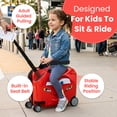 thumbnail image 3 of Disney's Cars Lightning McQueen Ride-On 18" Suitcase For Kids & Toddlers, 3 of 6