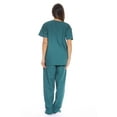 thumbnail image 2 of Just Love Women's Nursing Scrub Set - Six Pockets, V-Neck, Cargo Pant for Comfortable Workwear (2X, Dark Green), 2 of 3