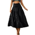 thumbnail image 4 of Aloohaidyvio Womens Maxi Boho Skirt Long Pockets Cotton Hippie Bohemian Elastic Waist Midi Skirts, 4 of 6