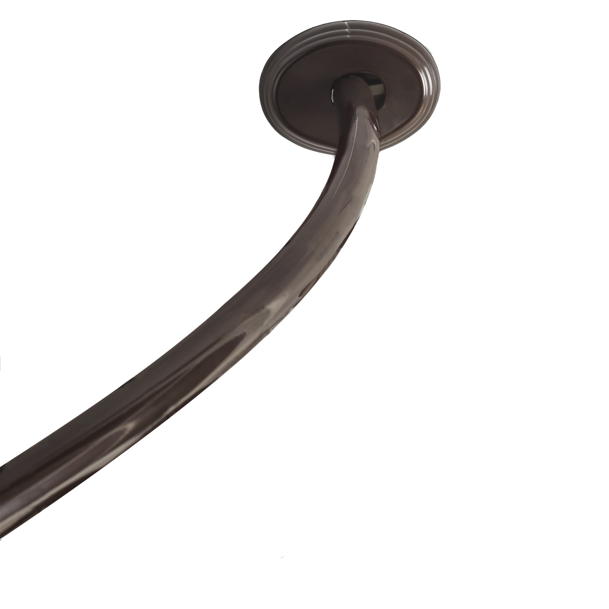 Better Homes & Gardens Dual Mount No Rust 50” to 72” Adjustable Curved Shower Curtain Rod, Bronze