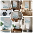 thumbnail image 6 of Ships Next Day Canvas Wall Art 12"x12", Beach Blue Wood Framed Canvas Print Painting, Gradient Ocean Waves Seashore Sunset Ready to Hang Small Picture Wall Decor for Home Kitchen Dining Room Office, 6 of 9