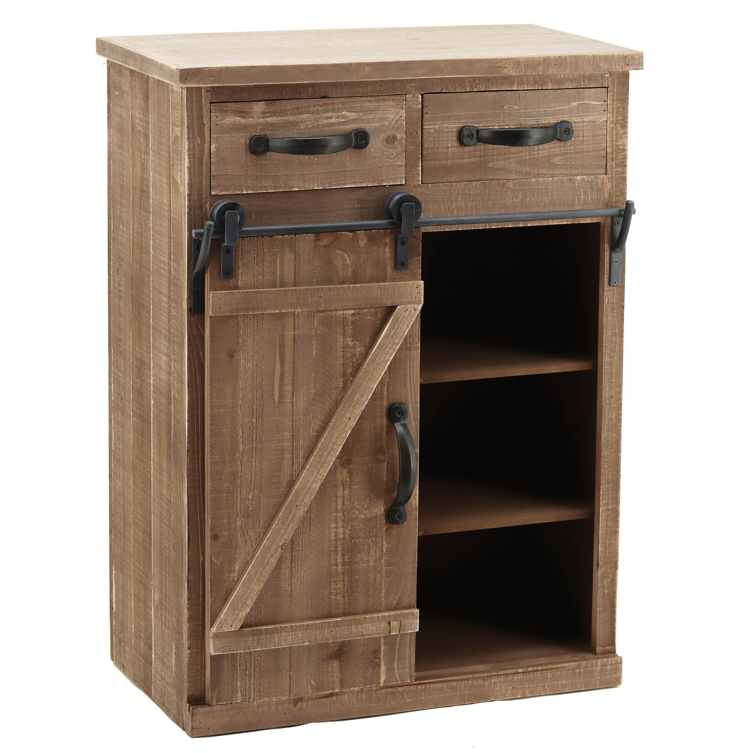 Ktaxon Barn Door Accent Cabinet Rustic Wood Sliding UK Ubuy