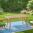 thumbnail image 1 of Acacia Wood Outdoor Dining Table | Perfect for Patio | with Teak Finis, Teak, 1 of 5