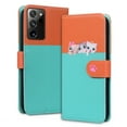 thumbnail image 2 of Cute Cartoon Wallet Phone Case for Samsung Galaxy Note 20 Ultra with Card Holder Soft PU Leather Kickstand Cover for Men and Women Magnetic Shockproof Protective with Lanyard, Skyblue, 2 of 9
