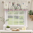 thumbnail image 2 of 2 Pack Valances for Window, Farmhouse Spring Short Curtains for Kitchen Bedroom Living Room, Retro Bicycles Flowers Vines Butterfly Rod Pocket Small Window Treatment Valance Drapes 42 x 18 Inch, 2 of 8