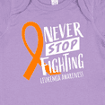 thumbnail image 4 of Inktastic Never Stop Fighting Leukemia Awareness Orange Ribbon Boys or Girls Baby Bodysuit, 4 of 5