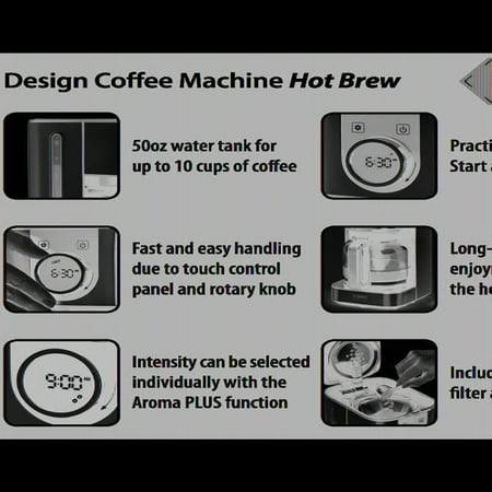 Caso Design - Hot Brew 10 cup Coffee Maker - Stainless Steel