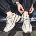 thumbnail image 6 of Perfect-Men'S Breathable Mesh Sneakers - with Thick Cushioned Sole, Yellow Accents, ，Stylish Low-Top Casual & Running Shoes  and Lace-Up Design for All-Season Comfort, Outdoor Footwear, Modern Sneake, 6 of 9