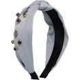 thumbnail image 1 of Bandas Laklulu para mujeres, bandas para mujeres, bandas para mujeres, banda ancha anudada, banda para el cabello superior adornada con joyas, elegante banda para el cabello para damas, 1 of 5