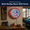 thumbnail image 7 of American Art Decor Wood Shelby Retro Round Neon Wall Analog Clock with Pull Chain - 14.5", 7 of 7