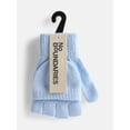 thumbnail image 2 of No Boundaries Women's Ribbed Knit Pop Top Mittens, 2 of 4