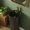 thumbnail image 4 of DeerValley DV-1P527B 33" Tall Round Vitreous China Pedestal Bathroom Sink with Overflow and Pre-Drilled Hole, 4 of 12