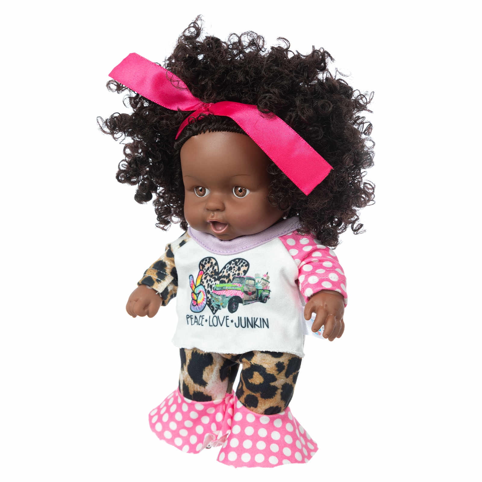  SEWACC 100pcs Black Dolls Plastic Doll Black Dolls