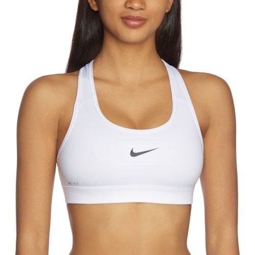 Nike Pro Wire-Free Medium Control Sports Bra, XL, White 