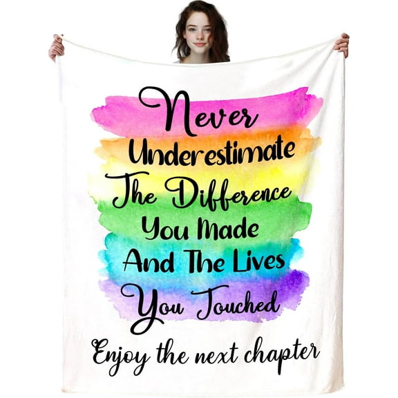 Happy Retirement Blanket,Best Retirement Gifts for Woman,Cool Farewell Coworker Leaving Gifts for Coworkers Teachers Women 50"X40"