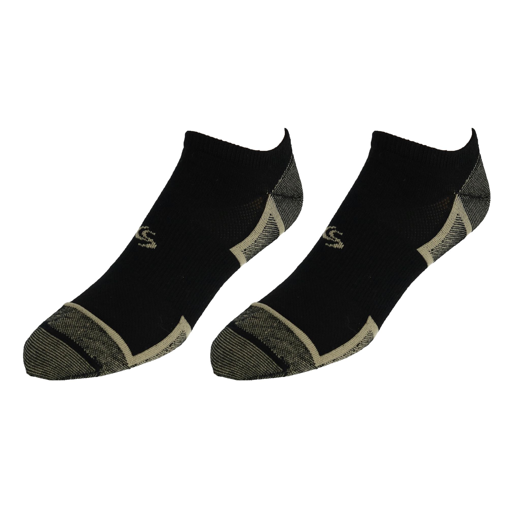 Copper Sole Men's Extended Size Odor Control No Show Socks ( 2 Pair